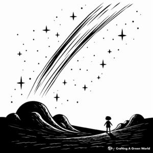 Comet and Meteor Shower Coloring Pages 2