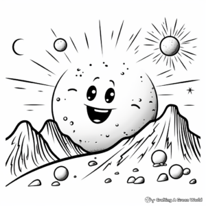 Comet in the Solar System Coloring Pages 1