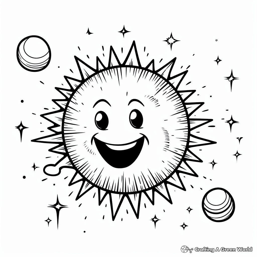 Comet in the Solar System Coloring Pages 2