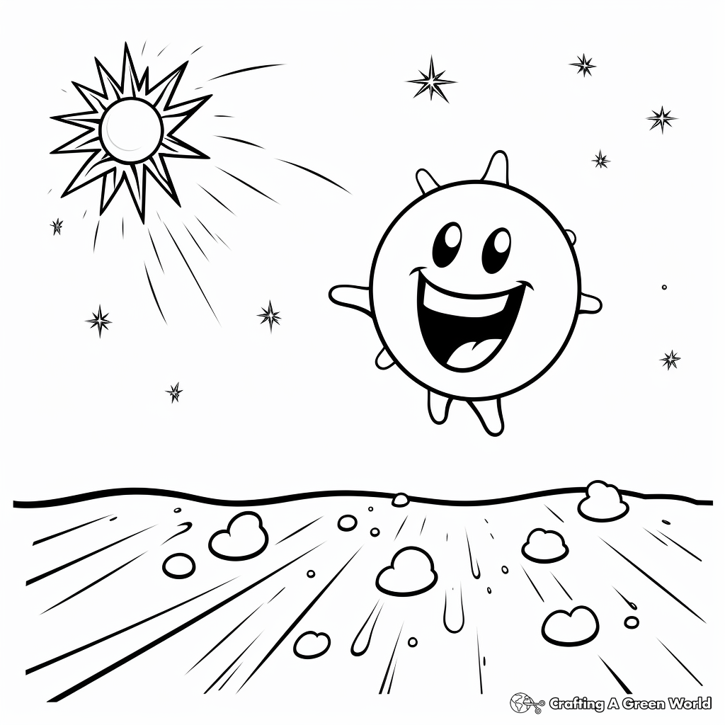 Comet in the Solar System Coloring Pages 4