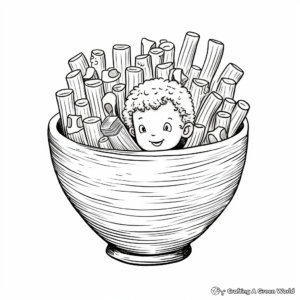 Comforting Bowl of Mac and Cheese Coloring Pages 2