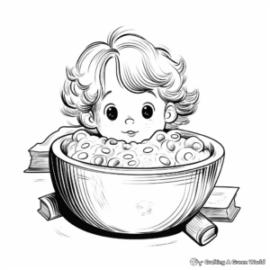Comforting Bowl of Mac and Cheese Coloring Pages 4