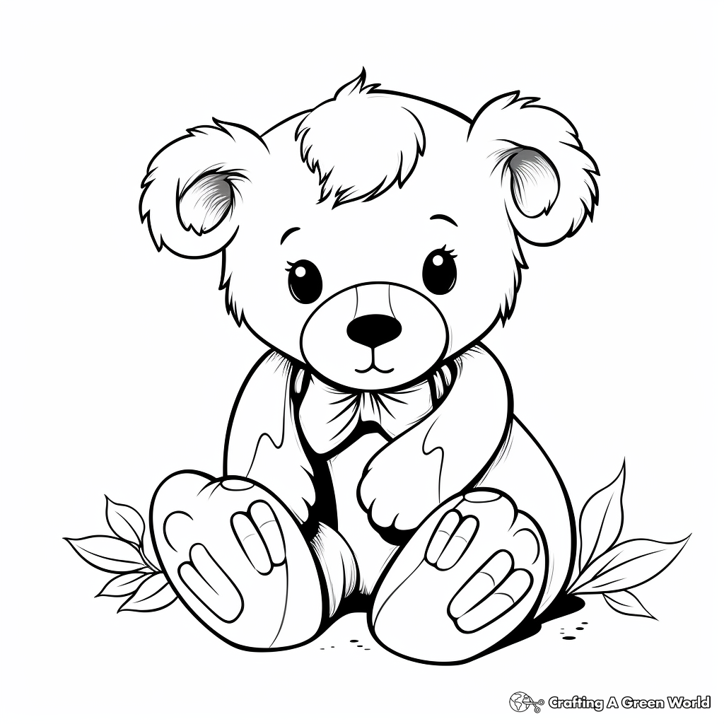 Comforting Teddy Bear Get Well Soon Coloring Pages 2