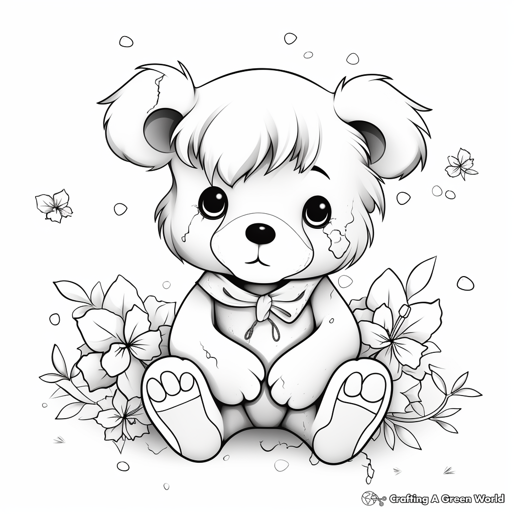 Comforting Teddy Bear Get Well Soon Coloring Pages 3