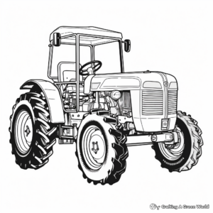 Compact Kubota Tractor Coloring Pages 1