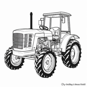 Compact Kubota Tractor Coloring Pages 2