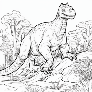 Compelling Iguanodon in Habitat Coloring Pages 4