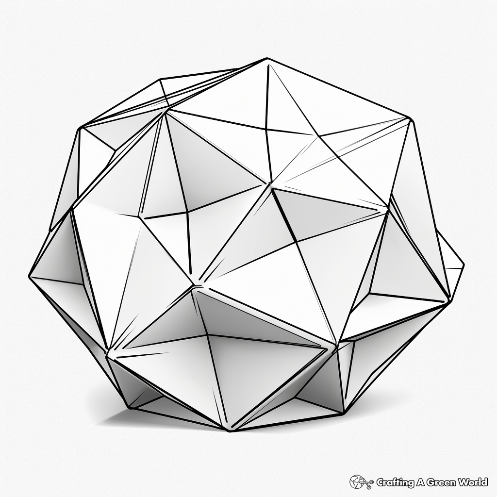Complex 3D Polyhedron Coloring Pages 1