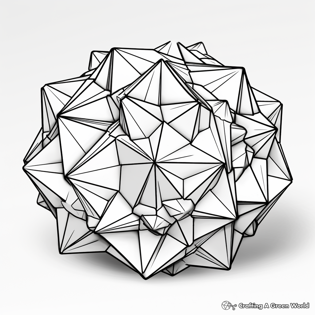 Complex 3D Polyhedron Coloring Pages 3