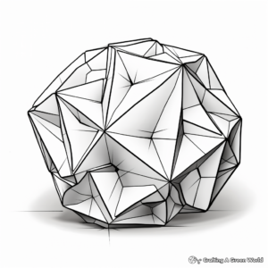 Complex 3D Polyhedron Coloring Pages 4