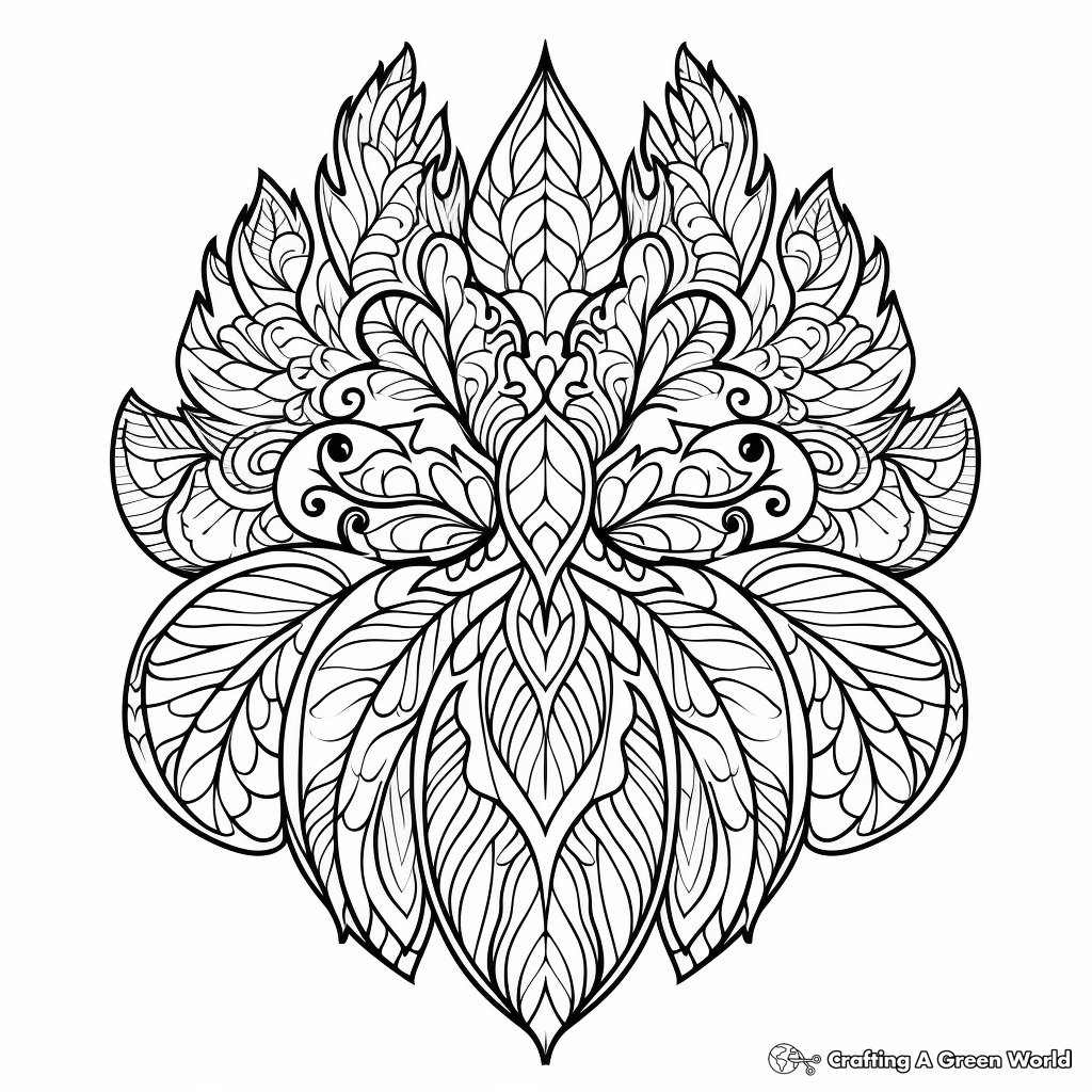 Complex Bear Claw Coloring Pages for Adults 2