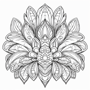 Complex Bear Claw Coloring Pages for Adults 3