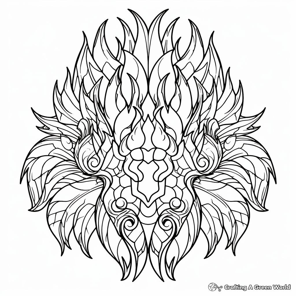 Complex Bear Claw Coloring Pages for Adults 4