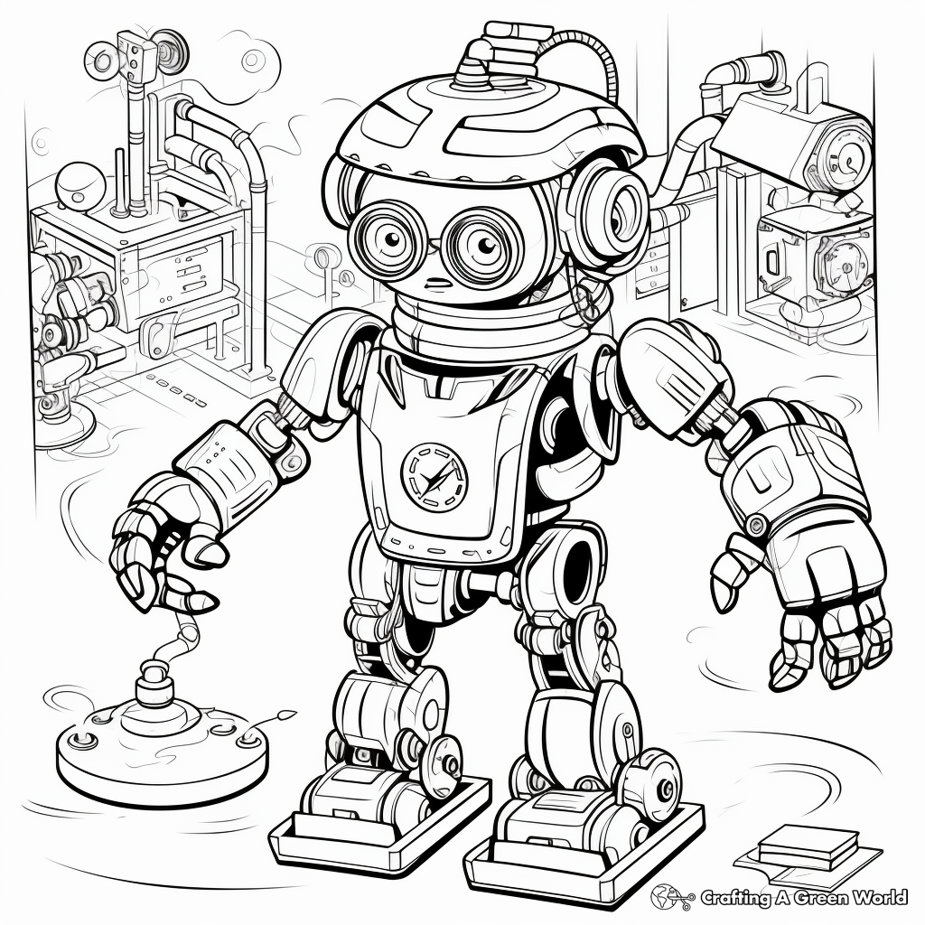 Complex Engineering Robot Coloring Pages 3