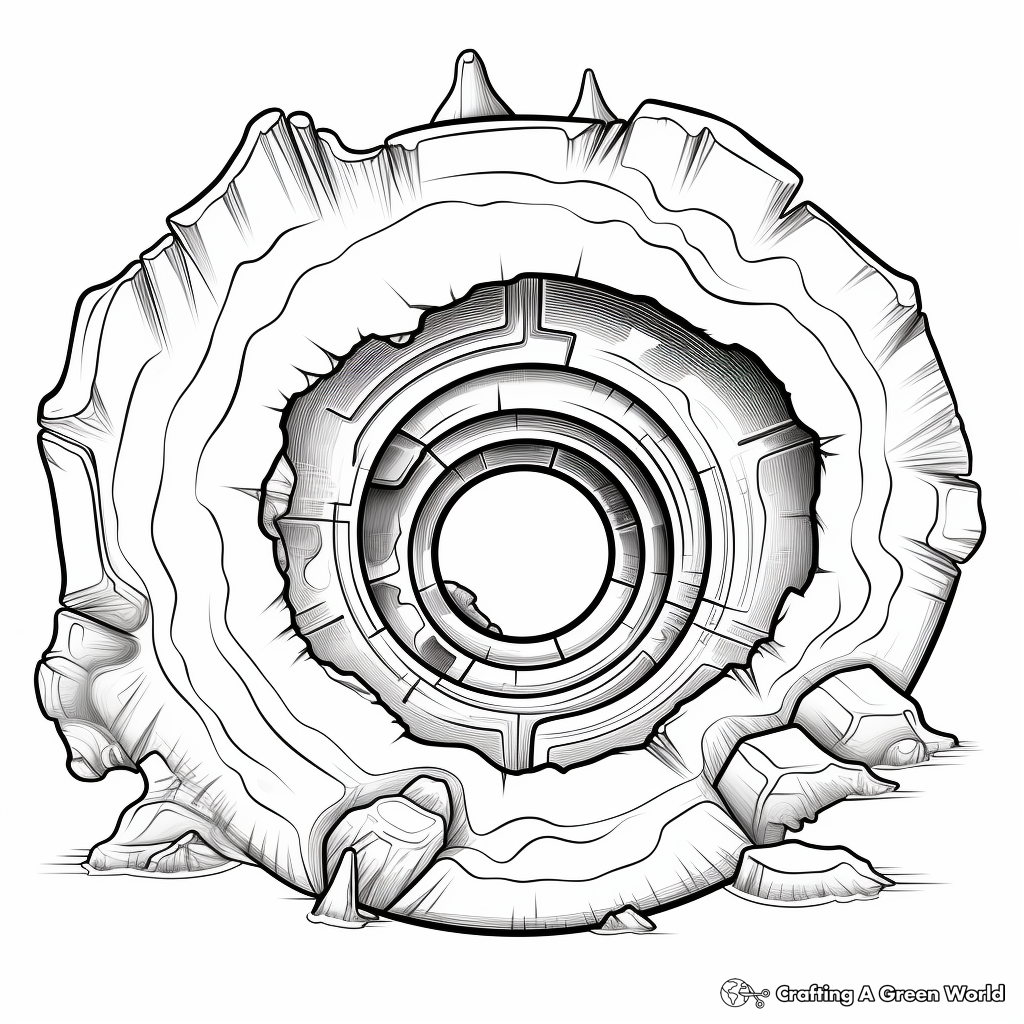 Complex Geode Crystal Coloring Pages 4