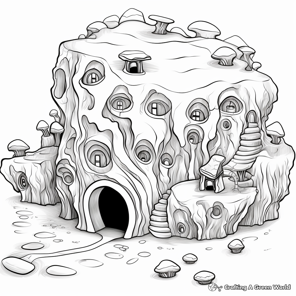 Complex Geode Formation Coloring Sheets 3