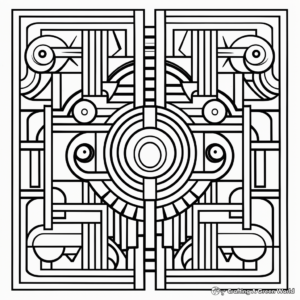 Complex Geometric Pattern Coloring Pages 1