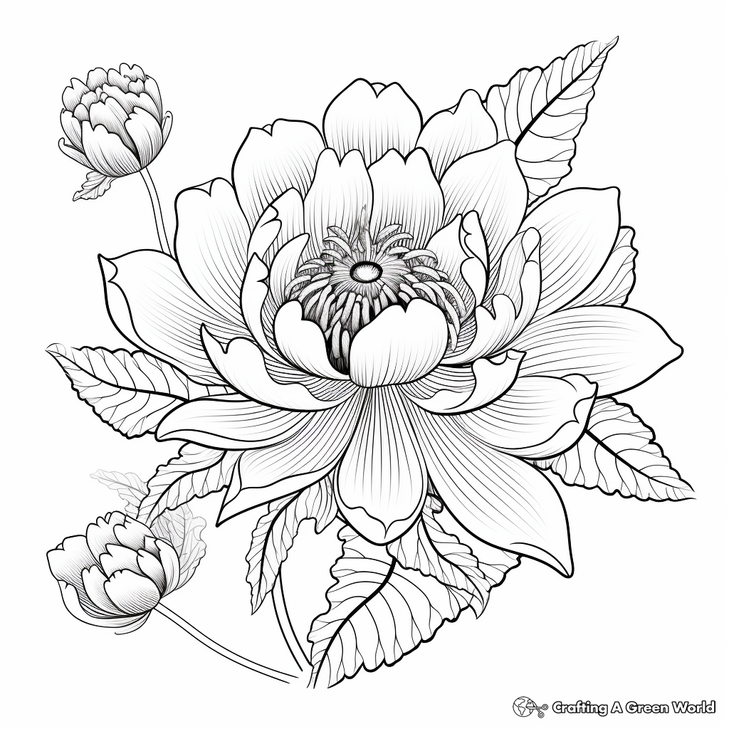 Complex Lotus Blossom Coloring Sheets 1