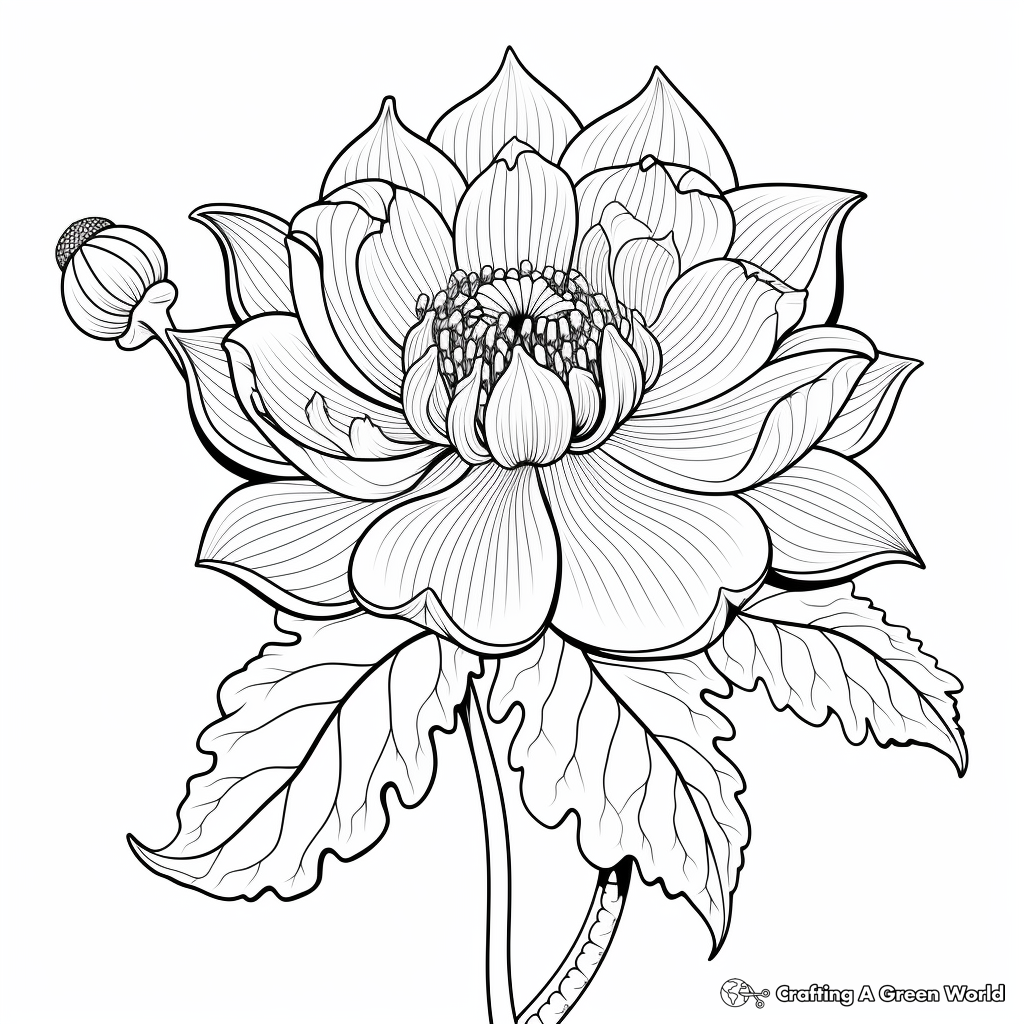 Complex Lotus Blossom Coloring Sheets 4