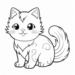 Complex Munchkin Cat Coloring Pages 3
