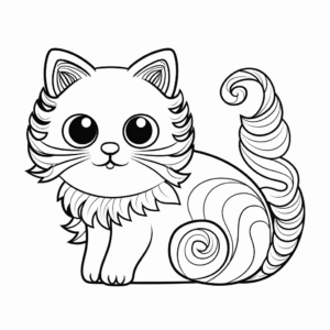 Complex Munchkin Cat Coloring Pages 4