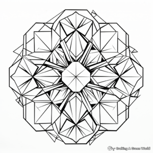 Complex Polygon Geometric Coloring Pages 1