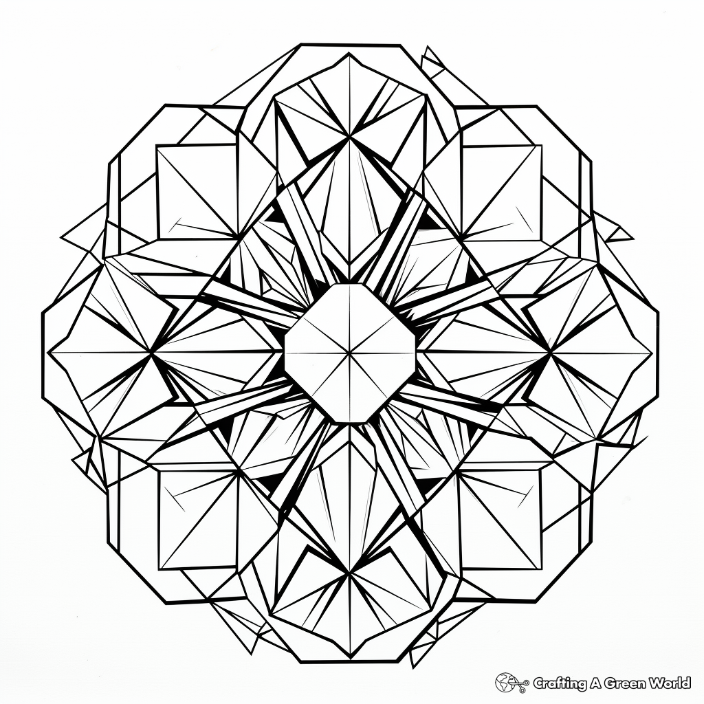Complex Polygon Geometric Coloring Pages 1