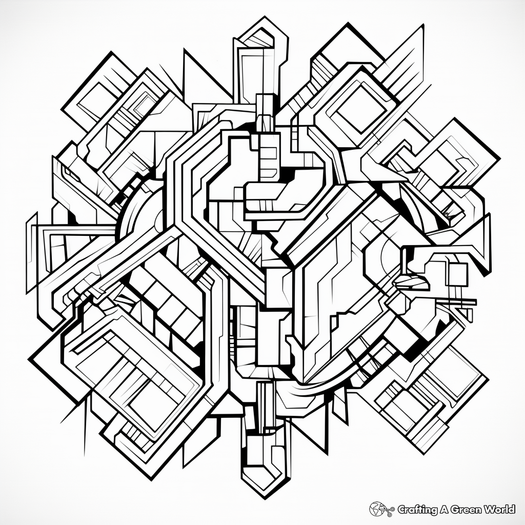 Complex Polygon Geometric Coloring Pages 3