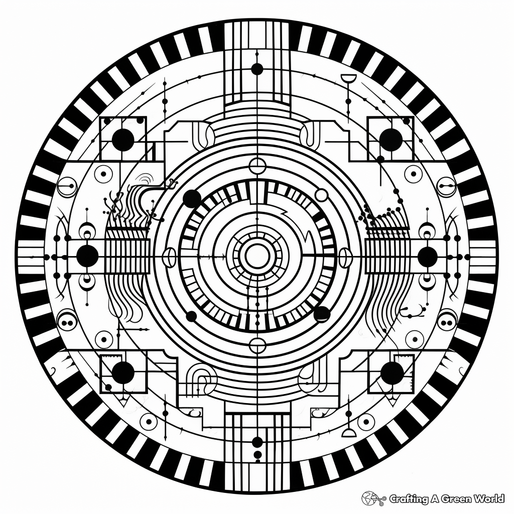 Complex Sacred Circles Coloring Sheets 3