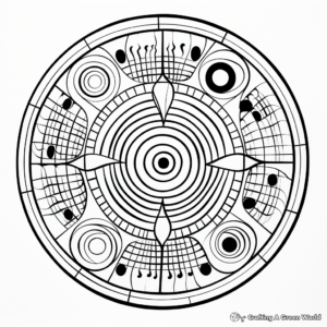 Complex Sacred Circles Coloring Sheets 4