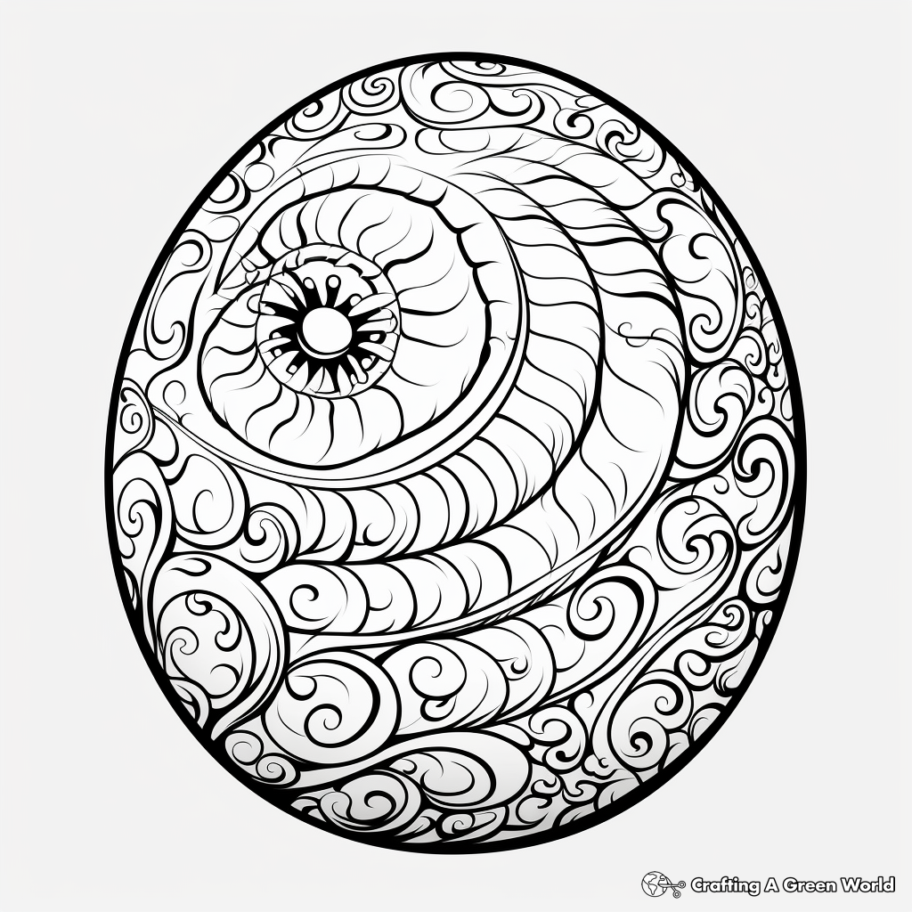 Complex Sauropod Egg Coloring Pages for Advanced Colorers 1