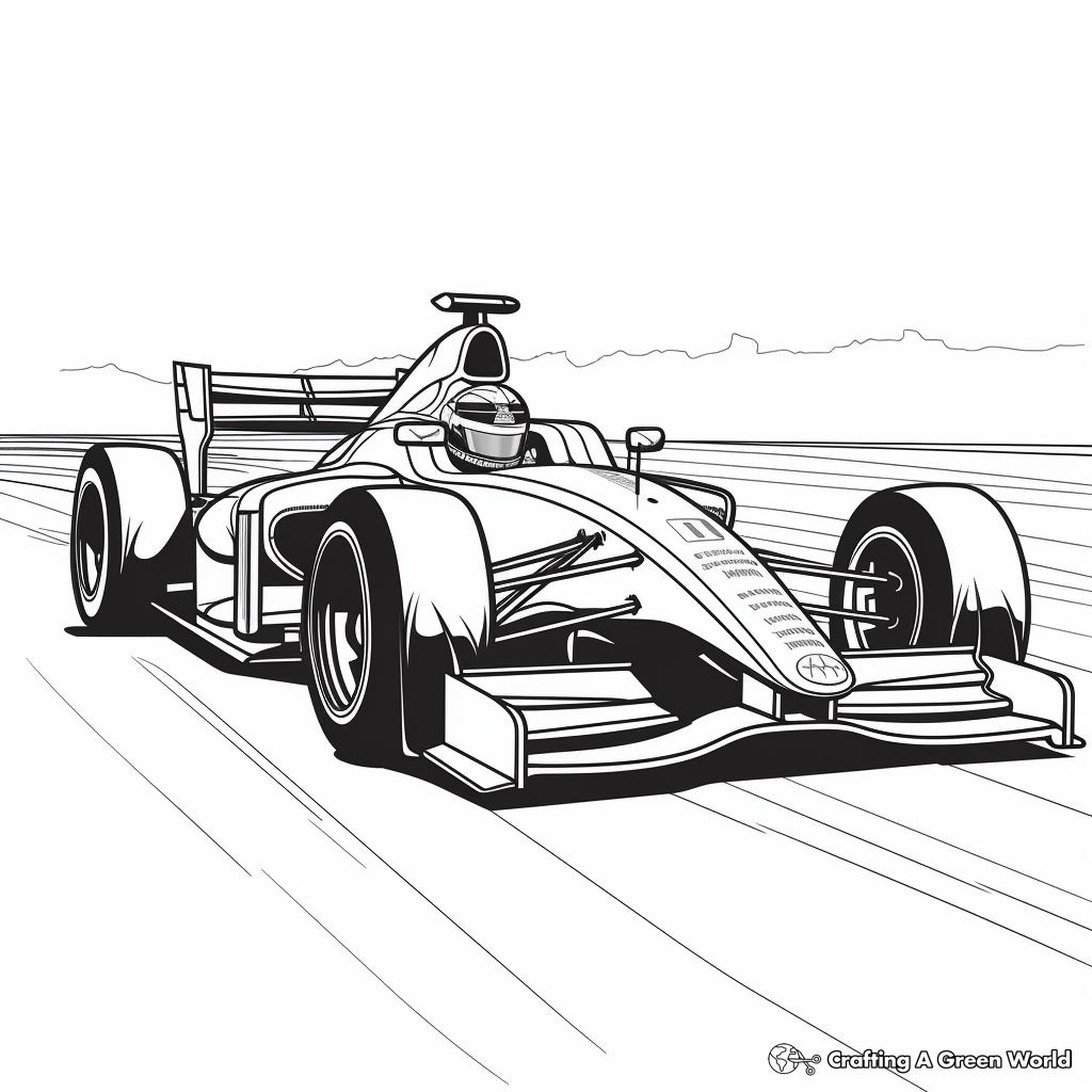 Comprehensive Endurance Racing Car Coloring Pages for Adults 2