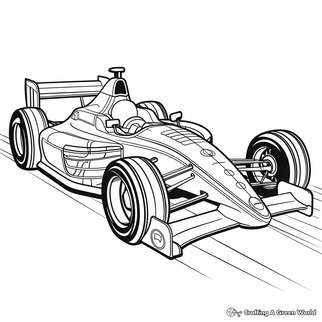Comprehensive Endurance Racing Car Coloring Pages for Adults 3