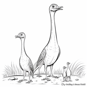 Compysognathus Family Coloring Pages for Kids 4
