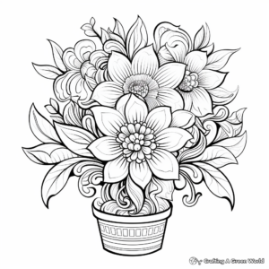 Container Gardening Mandala Coloring Pages 2