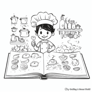 Cooking Recipes Book Coloring Pages 1