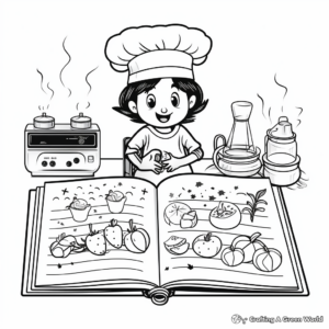 Cooking Recipes Book Coloring Pages 2