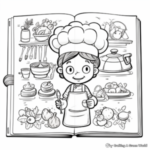 Cooking Recipes Book Coloring Pages 4