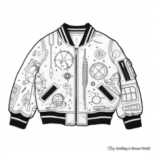 Cool Bomber Jacket Coloring Pages 1
