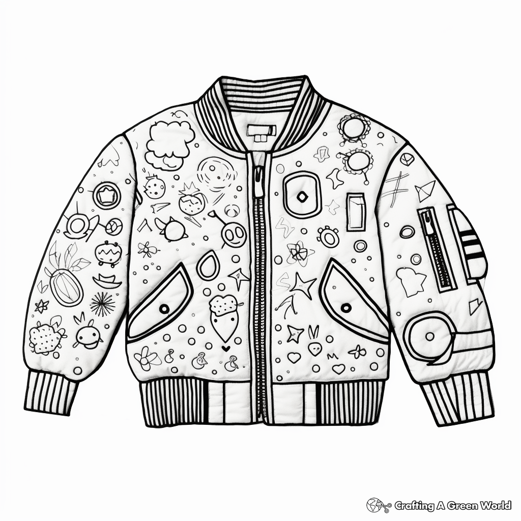 Cool Bomber Jacket Coloring Pages 4
