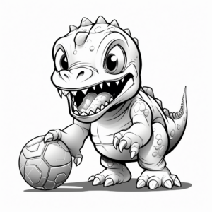 Cool Dinosaur Battle Coloring Pages 4