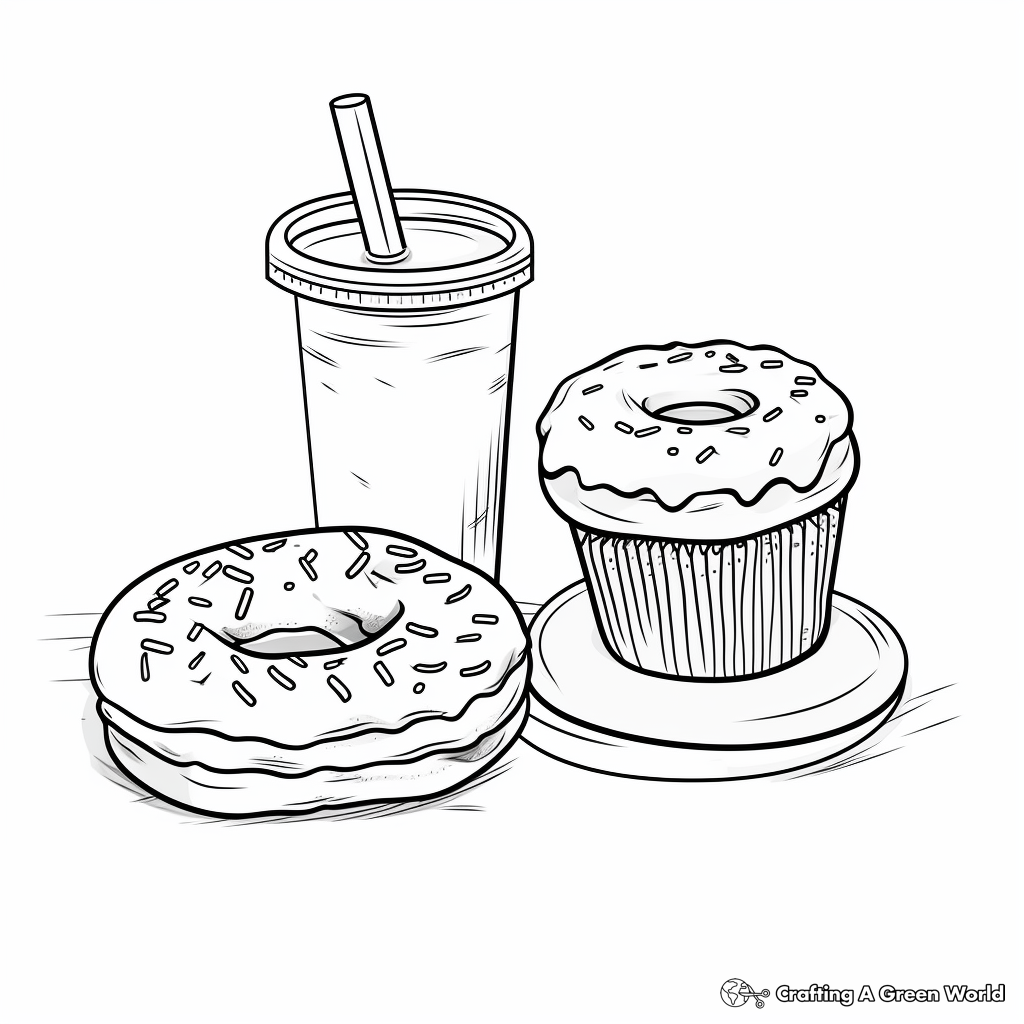 Cool Iced Coffee Coloring Pages 4