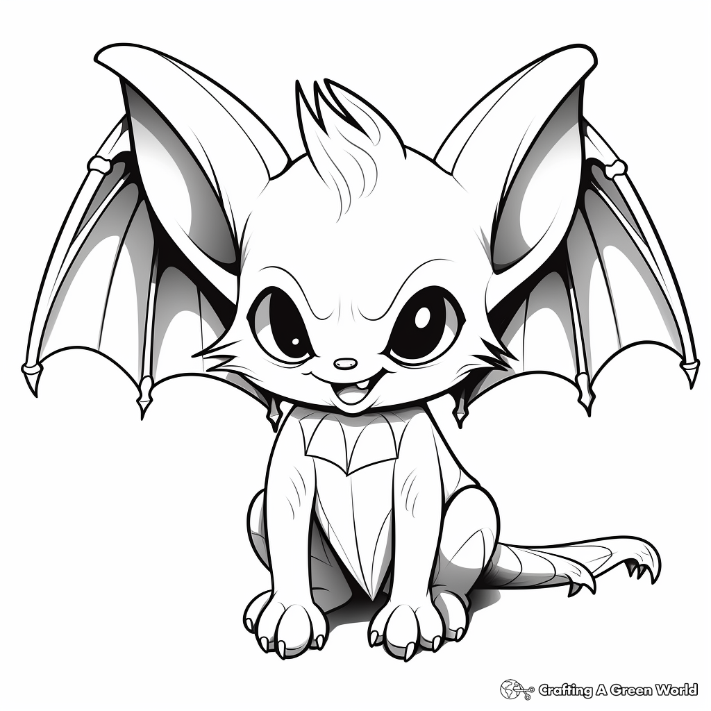 Cool Vampire Bat Wings Coloring Pages 2