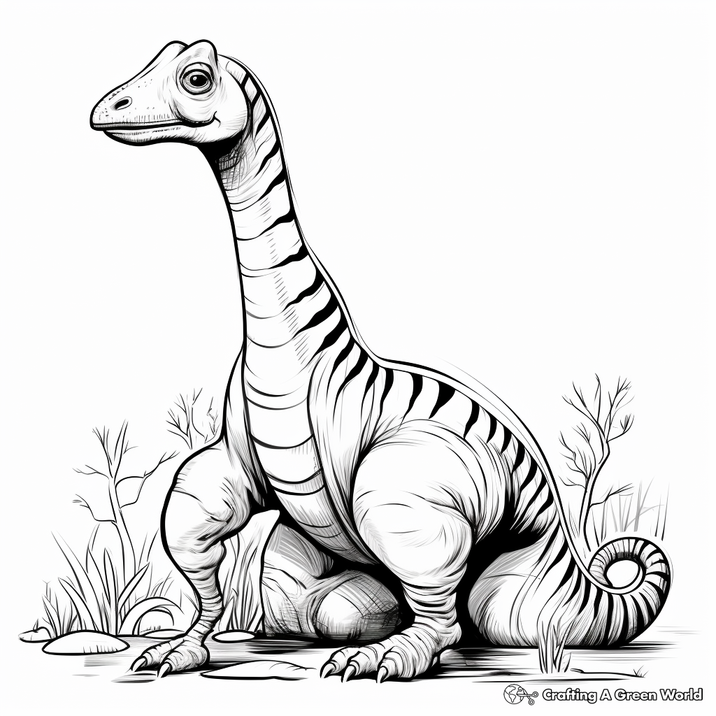 Corythosaurus and Other Dinosaurs Coloring Pages 1