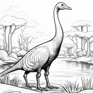 Corythosaurus and Other Dinosaurs Coloring Pages 3