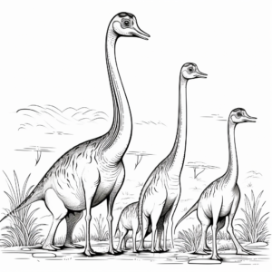 Corythosaurus Dinosaur Family Coloring Pages 3