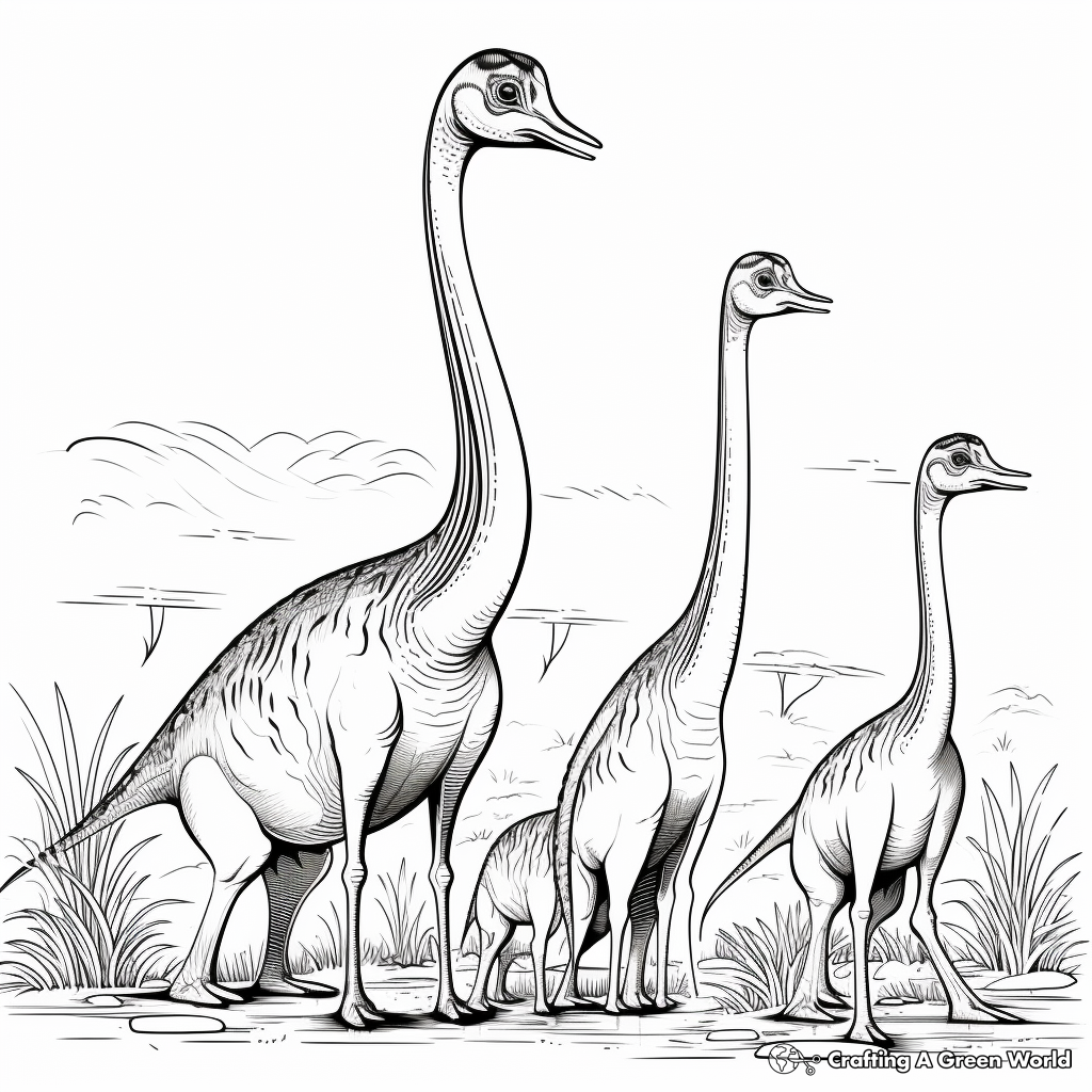 Corythosaurus Dinosaur Family Coloring Pages 3
