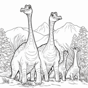 Corythosaurus Dinosaur Family Coloring Pages 4