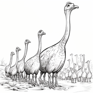 Corythosaurus Herd Coloring Pages 1