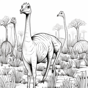 Corythosaurus Herd Coloring Pages 4
